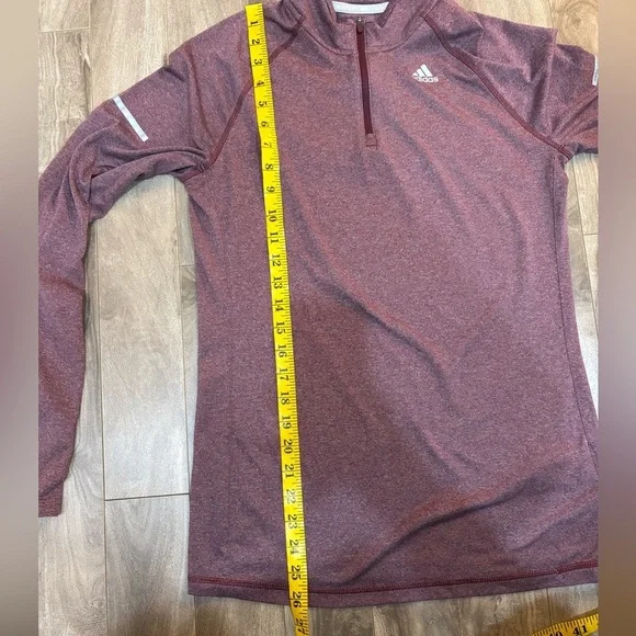 Adidas Running Climalite Quarter Zip Long Sleeve Pullover Size medium - Picture 11 of 12